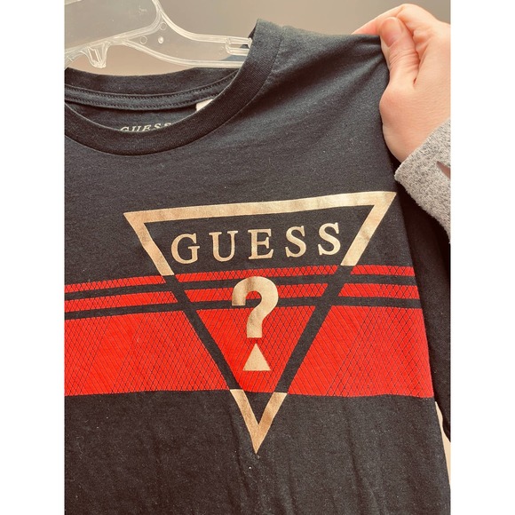 Guess Mens Pekah Logo Gold T-Shirt Medium - Picture 3 of 5